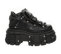 M-TANK106-C2 Unisex Schuhe Schwarz 100% Echtleder Absatzdesign