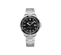 M+WATCH - Herren Uhr - Analog Quarzuhr 42mm - WBX.45220.SJ - Gehärtetes Mineralglas - Gebürstetes Edelstahlgehäuse - Edelstahlarmband - Datum - Wasserdicht bis 10 bar - Herrenuhr Aus der Schweiz