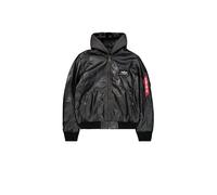 Alpha Industries MA-1 D-Tec Leather Jacke, schwarz, Größe S