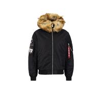 Alpha Industries Herren Bomberjacke MA-1 Hooded Arctic black S