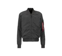Regen- und Matschjacke ALPHA INDUSTRIES "MA-1 LW AOP Rainbow Ref.", Herren, Gr. S, grau (grauschwarz), Obermaterial: 100% Nylon, Futter: 100% Nylon, Jacken (71119013-S) grauschwarz