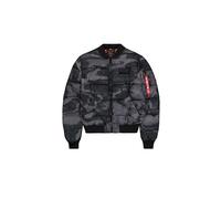 Alpha Industries - MA-1 Puffer Bomber Camo Bomberjacke für Männer - Größe 2XL - Schwarz Camouflage