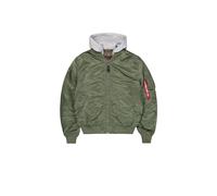 MA-1 Zip Hood Back Embroidery Bomber Jacket S