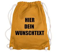 Ma2ca® Gymsac Turnbeutel/Jutebeutel Rucksack Bag Seesack mit eigenen Wunschtext Personalisieren Amber
