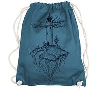 Ma2ca® - Leuchturm Insel Gymsac Turnbeutel - Stoffbeutel Tasche Hipster Sportbeutel Rucksack Bedruckt Lightwatch