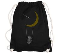 Ma2ca® - Moon Swing Mond Schaukel Gymsac Turnbeutel - Stoffbeutel Tasche Hipster Sportbeutel Rucksack Bedruckt