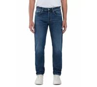 Straight-Jeans REPLAY "GROVER", Herren, Gr. 32, Länge 32, blau (tiefblau), Denim/Jeans, Obermaterial: 100% Baumwolle, casual, straight fit, Jeans, in vielen verschiedenen Waschungen, mit Stretch (5278