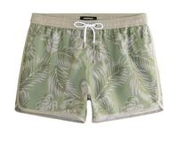 MaaMgic Badehose Herren Kurz 70s 80s 90s Vintage Badeshorts für Männer Schnelltrocknende Schwimmhose Retro mit Meshfutter und Verstellbar Tunnelzug,Bambusgraugrün,M