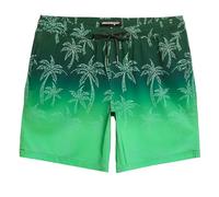 maamgic Herren 4 Way Stretch Badehose Badeshorts Schnelltrocknend Badeshorts Kurz Beachshorts für Strand und Wassersport MEHRWEG,Grün Palme,M