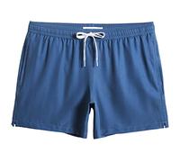 MaaMgic Herren kurz Badeshorts 4 Way Stretch Boardshorts Schnelltrocknend mit Mesh-Futter und Verstellbarem Tunnelzug MEHRWEG,Einfarbig Blau 5.5,M