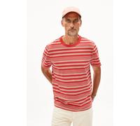 ARMEDANGELS MAARKOS BOLD STRIPES - Herren T-Shirt aus Bio-Baumwolle cinnamon dust-coral blush M