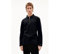 MAARKOS LS WAFFLE ZIP | Longsleeve aus Bio-Baumwolle - schwarz (XL)