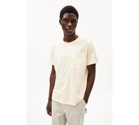 ARMEDANGELS MAARKOS POCKET STRIPES - Männer Relaxed Fit T-Shirt - gelb XL early yellow-broken white