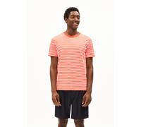 ARMEDANGELS MAARKOS STRIPES - Herren T-Shirt aus Bio-Baumwolle sunset orange-light oatmilk M