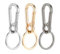 Mabor 3 Stück Metall Schlüsselanhänger Karabiner Karabinerhaken mit Schlüsselringe Klein Karabiner für Schlüssel Federhaken für Autoschlüssel Geldbörse Charm Schlüsselfinder