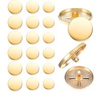 Mabor Knöpfe Gold Metall，18 Stück Goldene Knöpfe für blazer Anzug Goldene Knopf zum Annähen Blazer Vintage Knopf 15mm 20mm 25mm Runde Metallknöpfe Goldeneknöpfe für Anzug Jacke Uniform