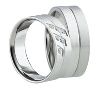 Mabro Partnerringe Verlobungsringe AB1008/1009 Edelstahl