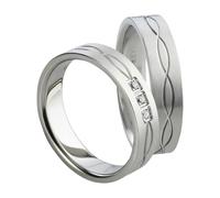 Mabro Partnerringe Verlobungsringe AB1022/1023 Edelstahl