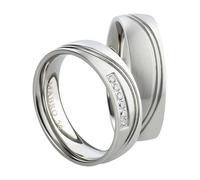 Mabro Partnerringe Verlobungsringe AB1762/1763 Edelstahl