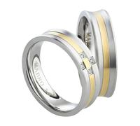 Mabro Partnerringe Verlobungsringe AB1776/1777 Edelstahl