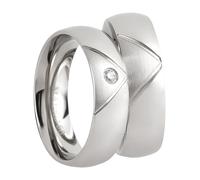 Mabro Partnerringe Verlobungsringe AB1778/1779 Edelstahl