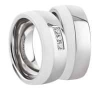 Mabro Partnerringe Verlobungsringe AB2848 / AB2849 Edelstahl Keramik