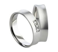 Mabro Partnerringe Verlobungsringe AB666 / AB667 Titan