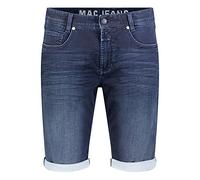 Mac 0994L 0562 00 Herren Jog'n Bermuda 5-Pocket-Form Gürtelschlaufen Knopf Uni, Groesse 34, dunkelblau Denim