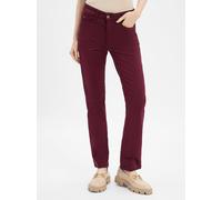Stretch-Jeans MAC "Dream", Damen, Gr. 38, Länge 34, rot (bordeaux ppt), Denim/Jeans, Obermaterial: 88% Baumwolle, 8% Elastomultiester, 4% Elasthan, eng normal, Jeans, mit Stretch für den perfekten Sit