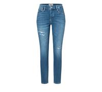 Destroyed-Jeans MAC "CALIFORNIA", Damen, Gr. 40, N-Gr, blau (cool destroyed used wash), Denim/Jeans, Obermaterial: 94% Baumwolle, 4% Elastomultiester, 2% Elasthan, casual, slim fit knöchellang, Jeans