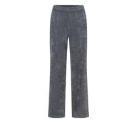 Cordhose MAC "CHIARA", Damen, Gr. 44, Länge 32, blau (steel blau), Web, Obermaterial: 90% Polyester, 8% Polyamid, 2% Elasthan, casual, loose fit lang, Hosen, mit weitem Bein (66116933-44) steel blau