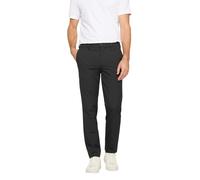Stoffhose MAC "Traveller", Herren, Gr. 32, Länge 34, schwarz (power schwarz), Web, Obermaterial: 62% Polyester, 33% Viskose, 5% Elasthan, unifarben, slim fit knöchellang, Hosen Stoffhose (65250505-32)