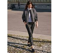 MAC Chino Turn Up Hose in authentischer Leder-Optik D46 Straight Fit