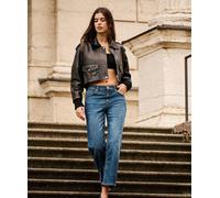 MAC Culotte Jeans in Mittelblau aus leichtem Denim D32 Straight Fit
