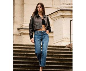 MAC Culotte Jeans in Mittelblau aus leichtem Denim D40 Straight Fit