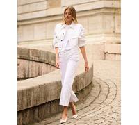 Mac Damen Hose Culotte, gerades Bein, verkürzte Länge Weiss - 36/OL