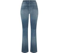 Bootcut-Jeans MAC "Dream-Boot", Damen, Gr. 38, Länge 32, blau (super vintage wash32), Denim/Jeans, Obermaterial: 90% Baumwolle, 7% Elastomultiester, 3% Elasthan, casual, figurbetont lang, Jeans, Gerad