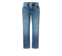 MAC Jeans Straight (5818-90-0361L) Damen 5-Pocket Straight Fit Krempel-Look Mittelblau Größe 38 L30