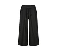 Leinenhose MAC "CHIARA BELT", Damen, Gr. 34, Länge 32, schwarz, Obermaterial: 100% Leinen, unifarben, weit knöchellang, Hosen, Sommerhose Wide Fit, mit geradem, weitem Bein (87059658-34) schwarz