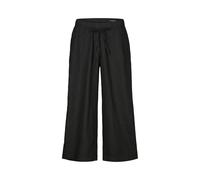 Leinenhose MAC "CHIARA BELT", Damen, Gr. 34, Länge 30, schwarz, Obermaterial: 100% Leinen, unifarben, weit knöchellang, Hosen, Sommerhose Wide Fit, mit geradem, weitem Bein (47618960-34) schwarz