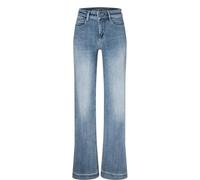 Weite Jeans MAC "Dream Wide authentic", Damen, Gr. 38, Länge 30, authentic sky blau wash, Denim/Jeans, Obermaterial: 90% Baumwolle, 7% Elastomultiester, 3% Elasthan, casual, straight fit lang, Jeans,