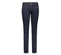 MAC Damen Straight Leg Straight Jeans Carrie Pipe 0380L, Einfarbig, Gr. W34/L28, Blau (Dark D801)