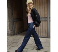 Bootcut-Jeans MAC "Dream-Boot", Damen, Gr. 40, Länge 34, grau (natty anthrazit used), Denim/Jeans, Obermaterial: 90% Baumwolle, 7% Elastomultiester, 3% Elasthan, figurbetont lang, Jeans, Gerade geschn