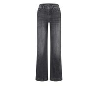 Weite Jeans MAC "Dream Wide authentic", Damen, Gr. 44, Länge 30, natty anthrazit used, Denim/Jeans, Obermaterial: 90% Baumwolle, 7% Elastomultiester, 3% Elasthan, casual, straight fit lang, Jeans, mit