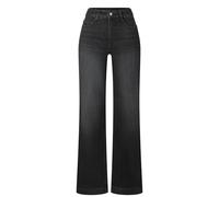 Weite Jeans MAC "Dream Wide authentic", Damen, Gr. 36, Länge 34, schwarz (commercial schwarz used was34), Denim/Jeans, Obermaterial: 90% Baumwolle, 7% Elastomultiester, 3% Elasthan, unifarben, casual,