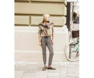 Mac Easy Smart Jersey Hose im extravagantem Karo-Design D36 / L29 Slim Fit