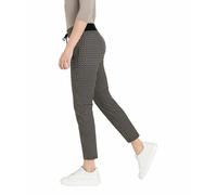 Mac Easy Smart Jersy Hose in Sand Stone Kariert D36 / L29 Slim Fit