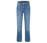 Bequeme Jeans MAC "Gracia", Damen, Gr. 42, Länge 32, blau (medium blau authentic use), Denim/Jeans, Obermaterial: 91% Baumwolle, 7% Elastomultiester, 2% Elasthan, feminin, comfort fit knöchellang, Jea