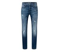 MAC Herren-Jeans, Arne Pipe, Destroyed-Effekt, Mittelblau Vintage, 33/34