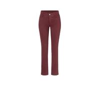 Stretch-Jeans MAC "Dream", Damen, Gr. 38, Länge 34, rot (bordeaux ppt), Denim/Jeans, Obermaterial: 88% Baumwolle, 8% Elastomultiester, 4% Elasthan, eng normal, Jeans, mit Stretch für den perfekten Sit